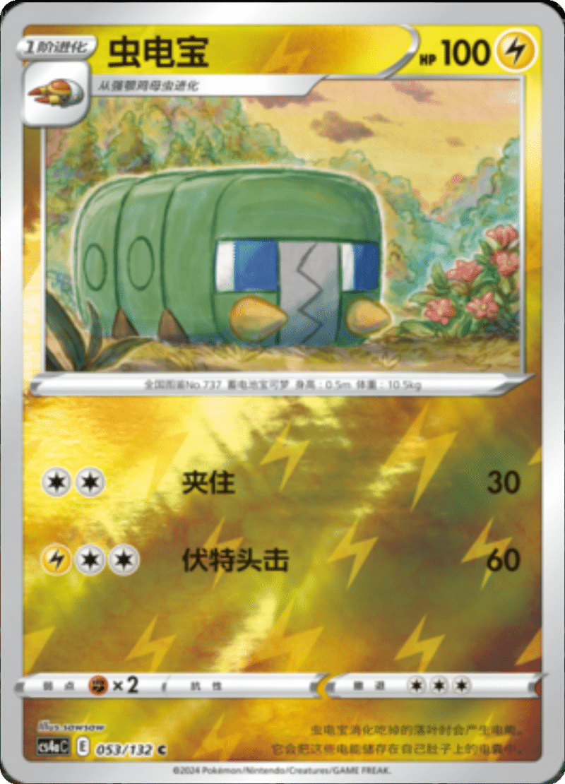 053/132 Charjabug虫电宝 C REVERSE HOLO