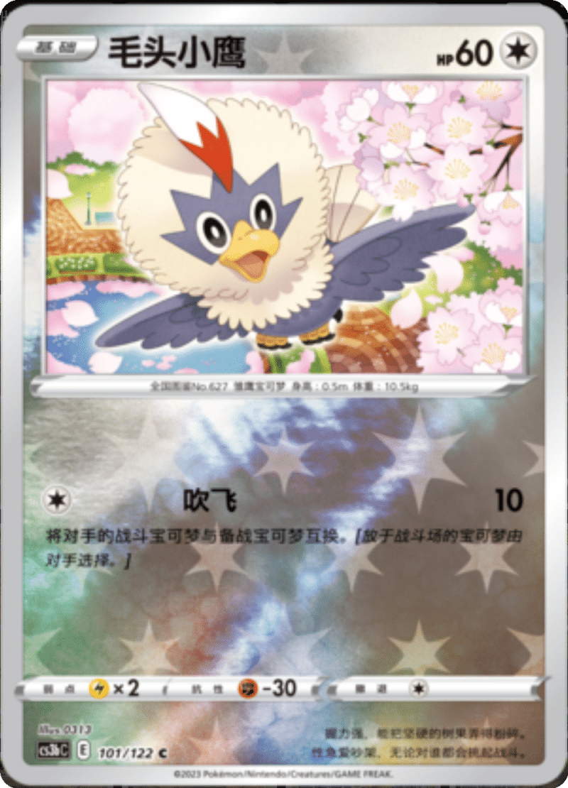 101/122 Rufflet毛头小鹰 C REVERSE HOLO