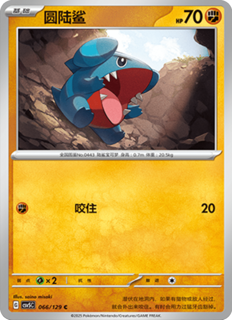 066/129 Gible圆陆鲨 C