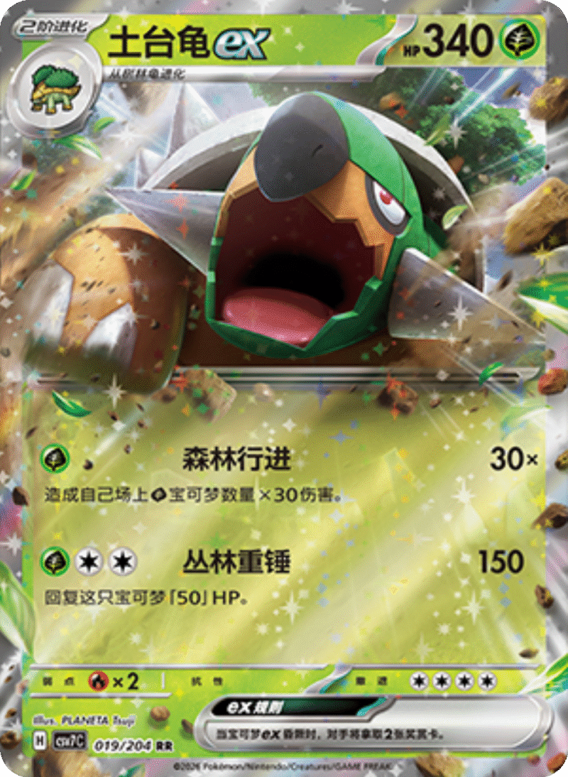019/204 Torterraex土台龟ex RR